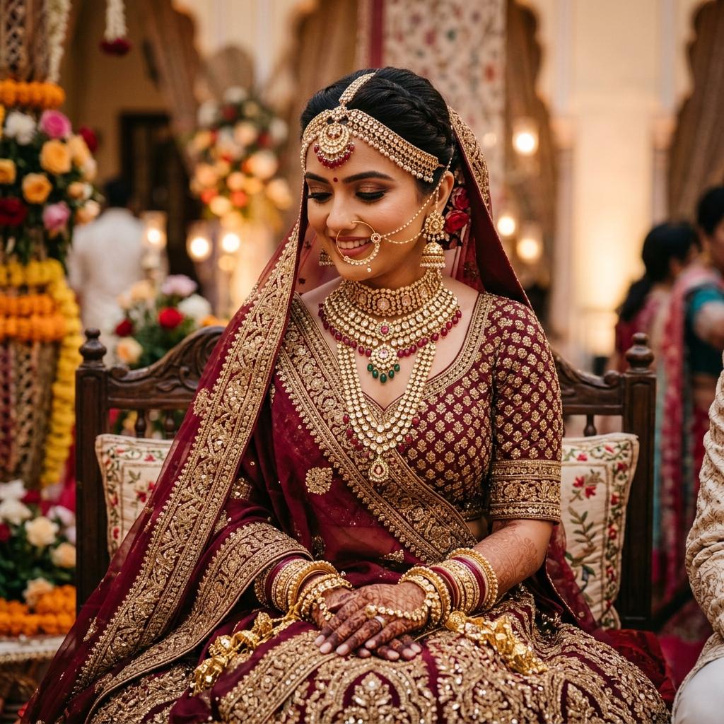 Bridal Lehenga Styling: Balancing Heavy Work with the Perfect Accessories