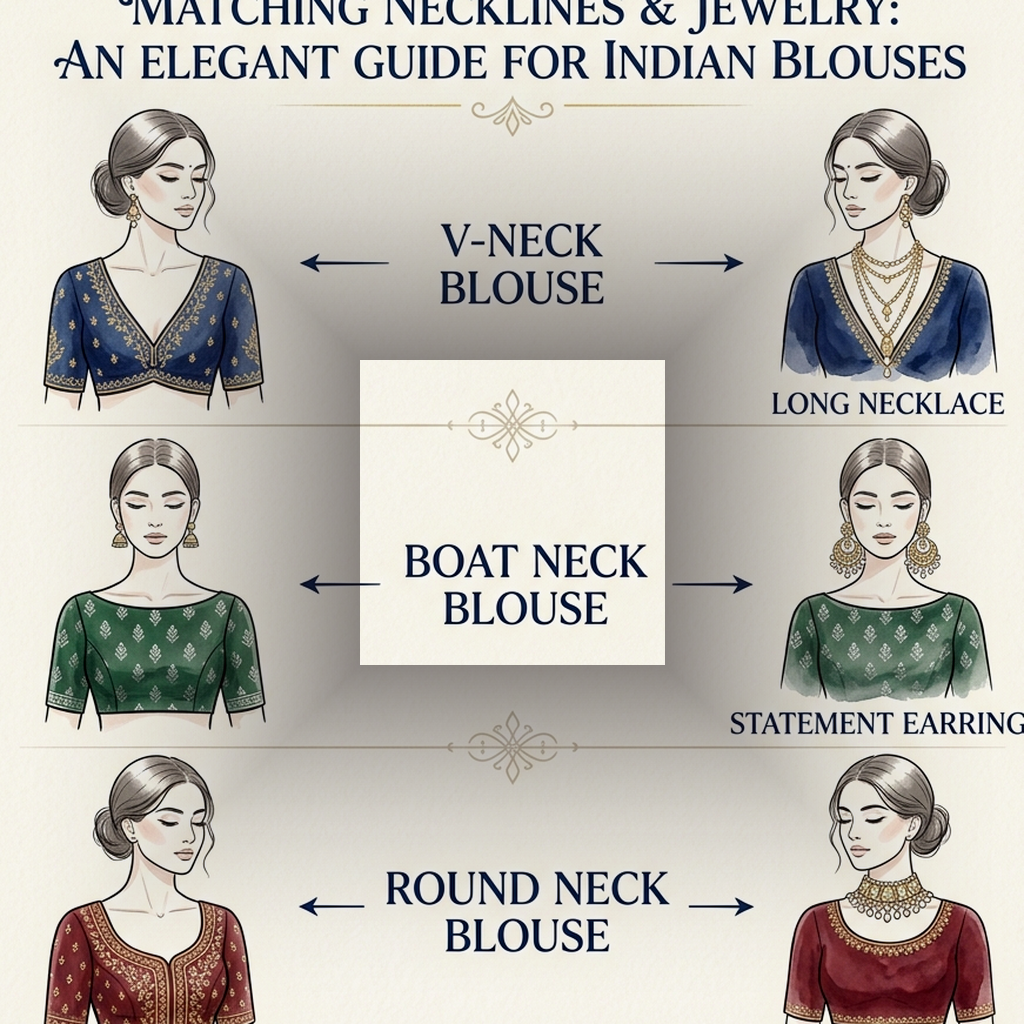Blouse Sleeve Styling Guide: How to Match Bangles, Earrings, and Necklaces With Every Sleeve Length